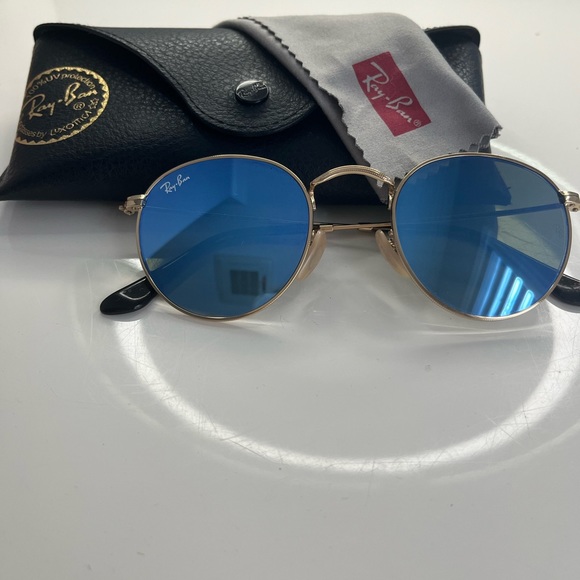 Ray-Ban Accessories - Womens blue lenses rounded Ray Bans originally $270